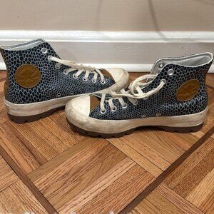 Converse Black and Brown High-Top Sneakers